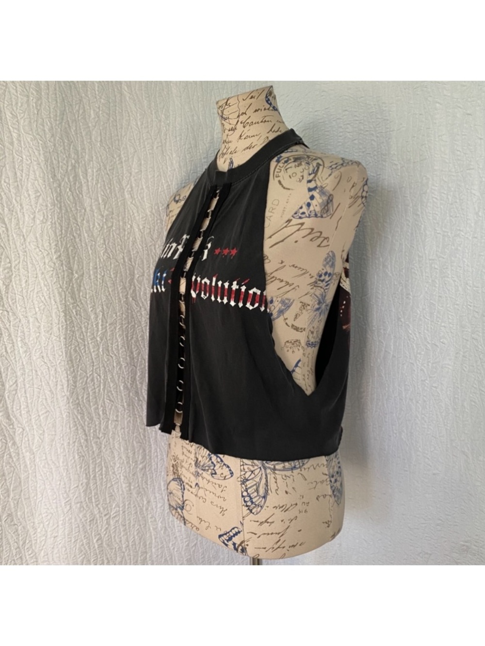 Vintage Furst of a Kind Projekt revolution tour Graphic Halter Top Ring Detail - Picture 5 of 9